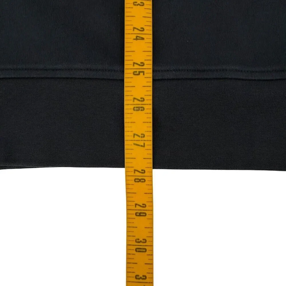 Burberry Men's Cotton Quarter Zip Pullover Sweatshirt Navy Blue XL